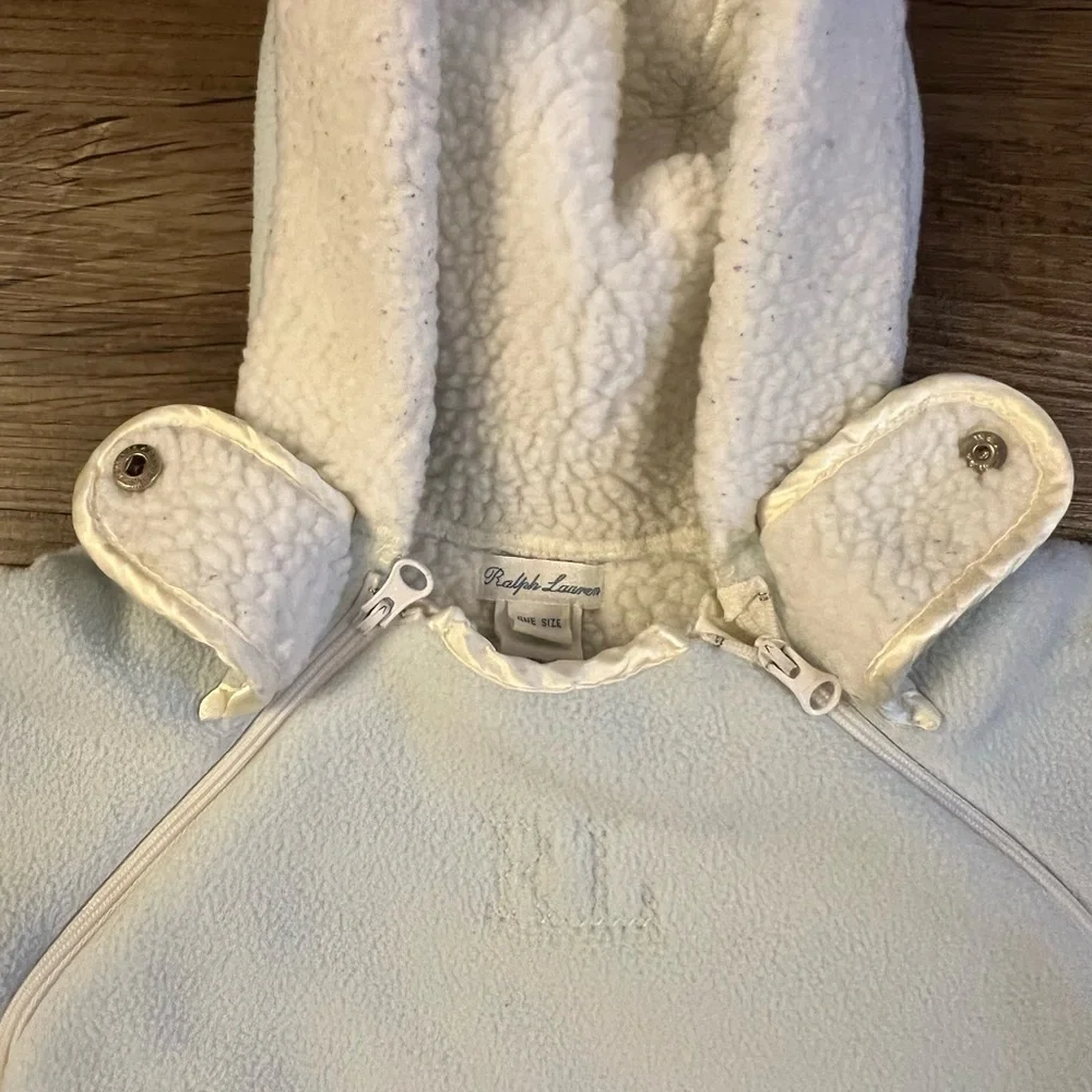 Ralph Lauren Vintage‎ Unisex Hooded Baby Fleece Bunting Snowsuit One Size